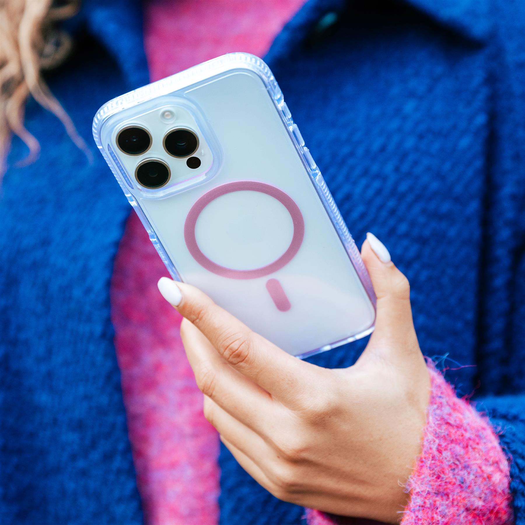 FlexQuartz - Apple iPhone 15 Pro Case MagSafe Compatible - Pink