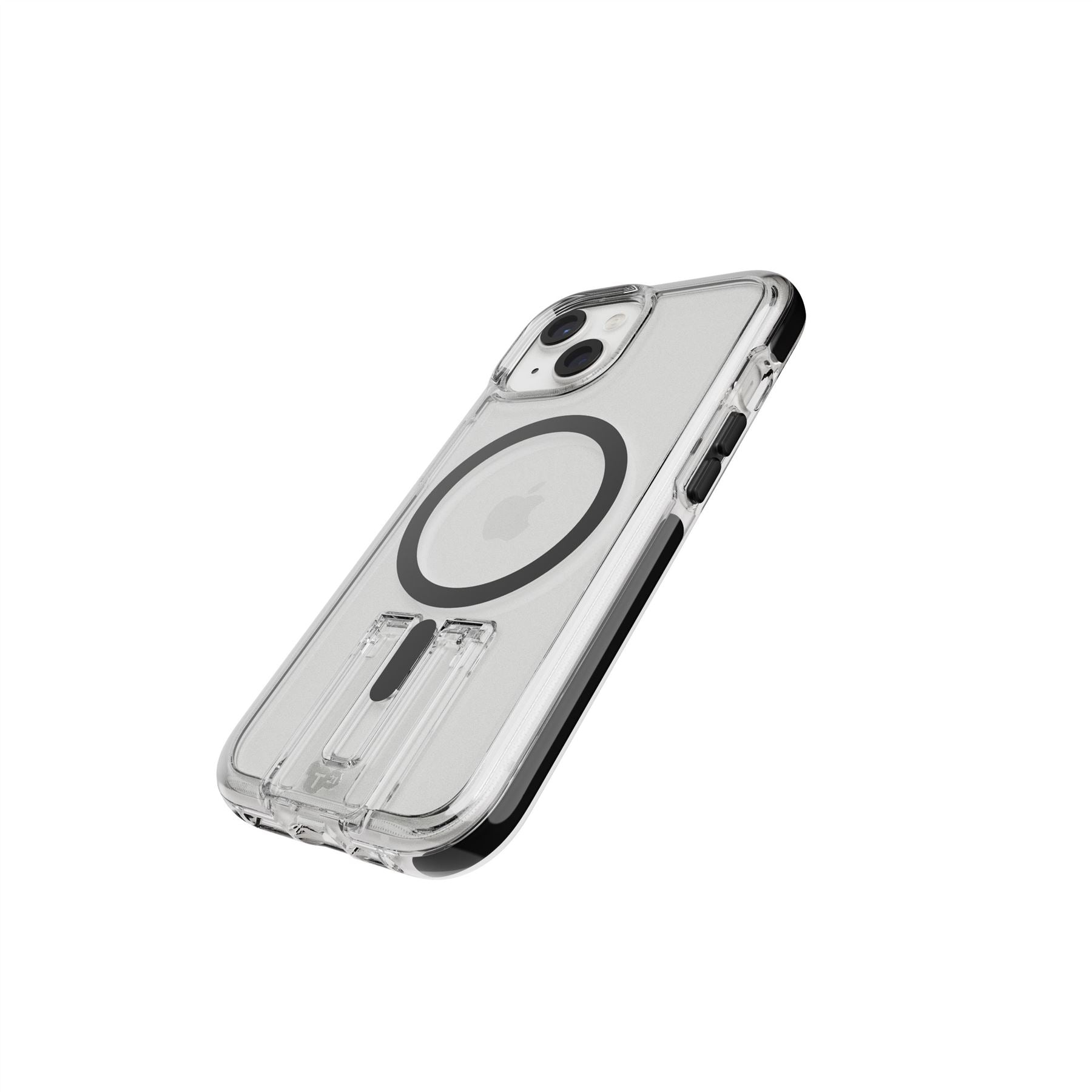 EvoCrystal Kick - Apple iPhone 15 Case MagSafe Compatible - Clear Black