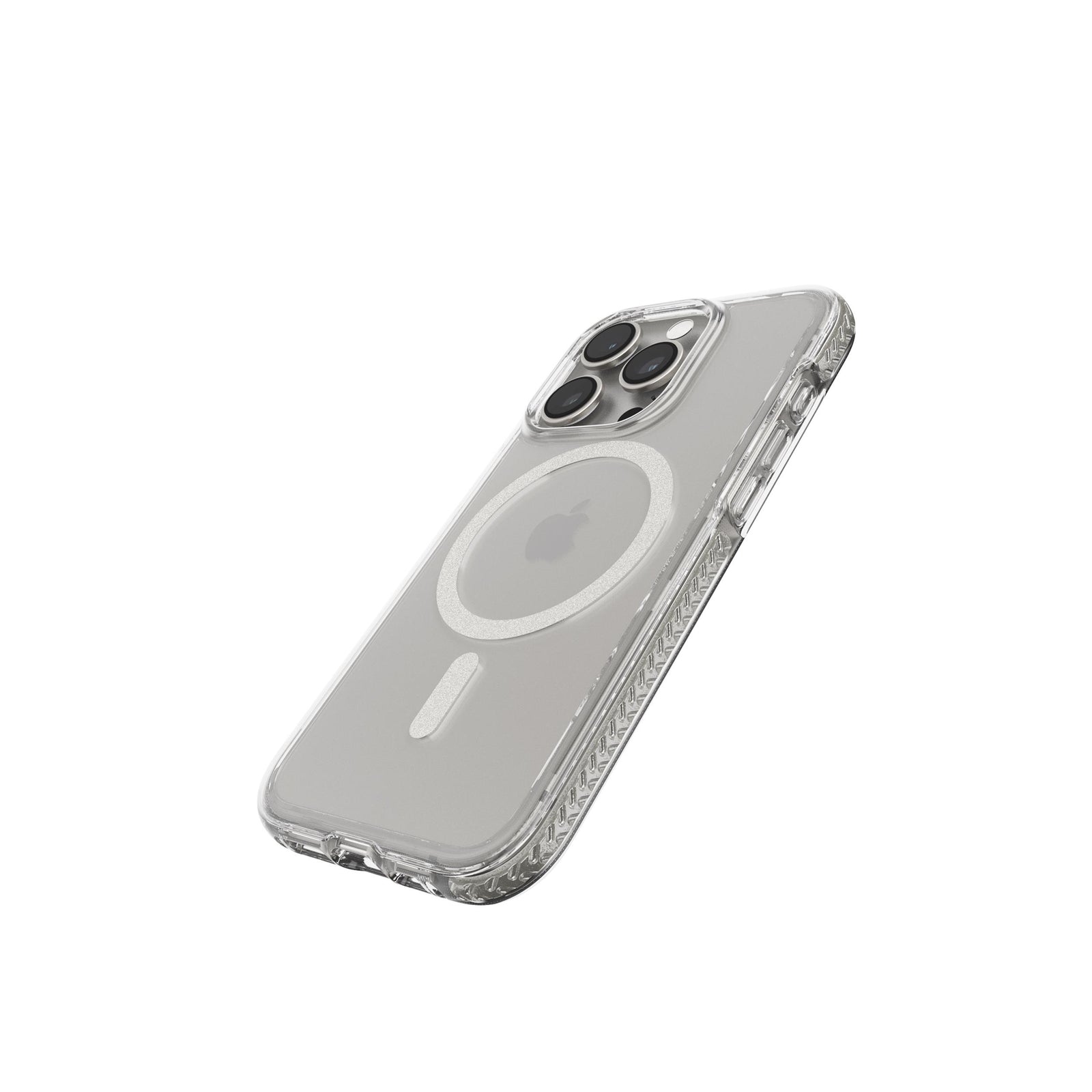 EvoCrystal - Apple iPhone 15 Pro Case MagSafe Compatible - White Titanium