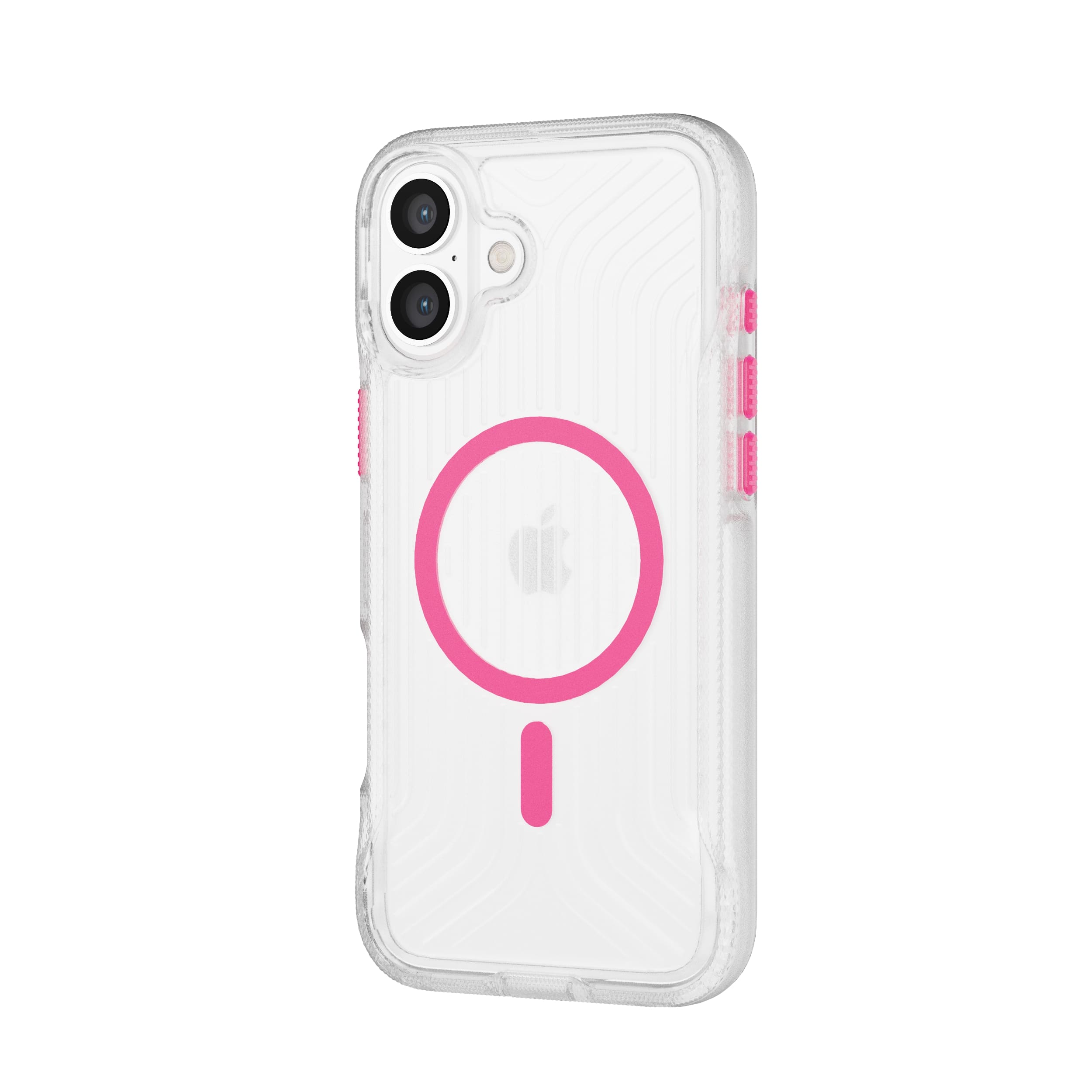 FlexPro - Apple iPhone 16 Plus Case MagSafe Compatible - Neon Pink/Orange Glow in the Dark