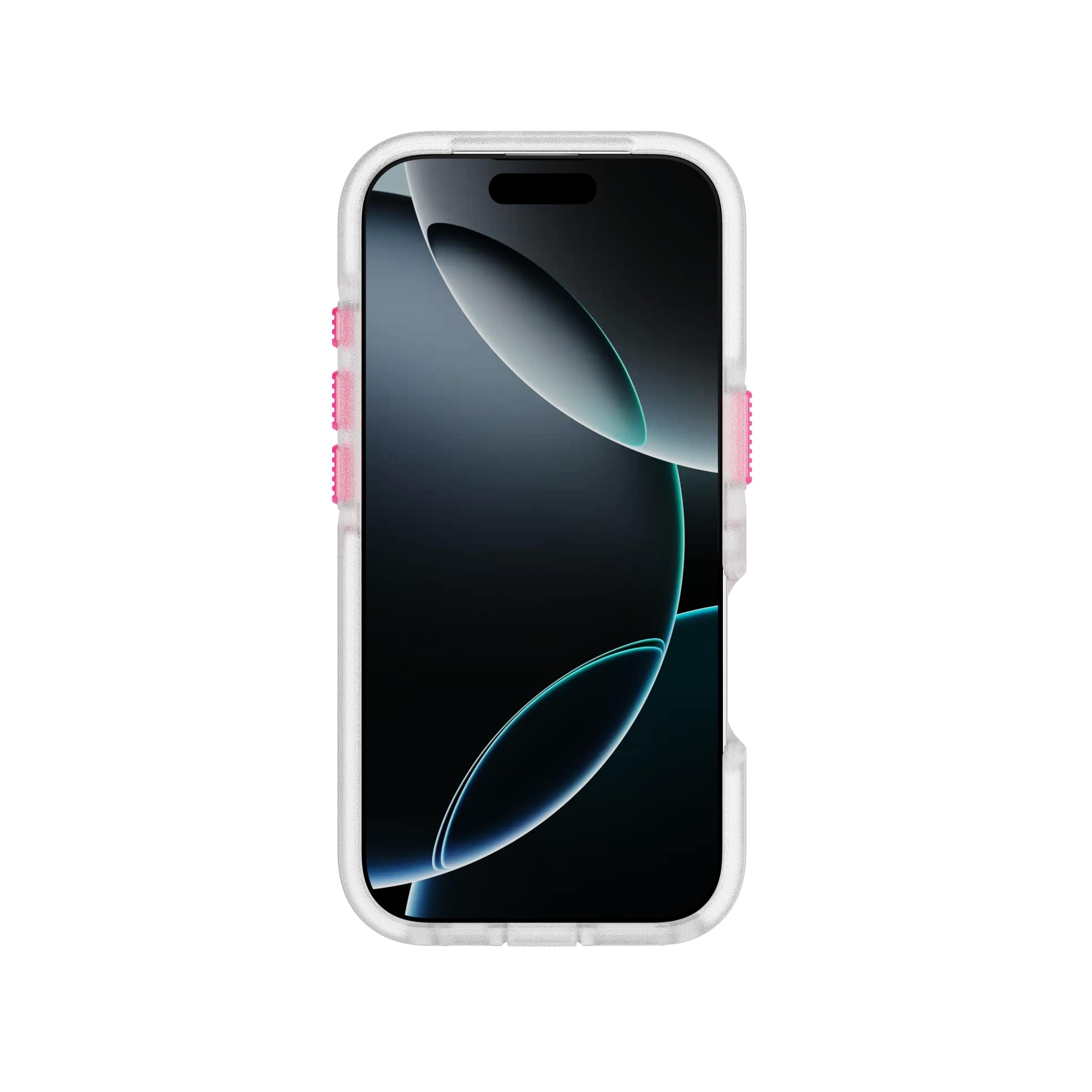 FlexPro - Apple iPhone 16 Pro Case MagSafe Compatible - Neon Pink/Orange Glow in the Dark