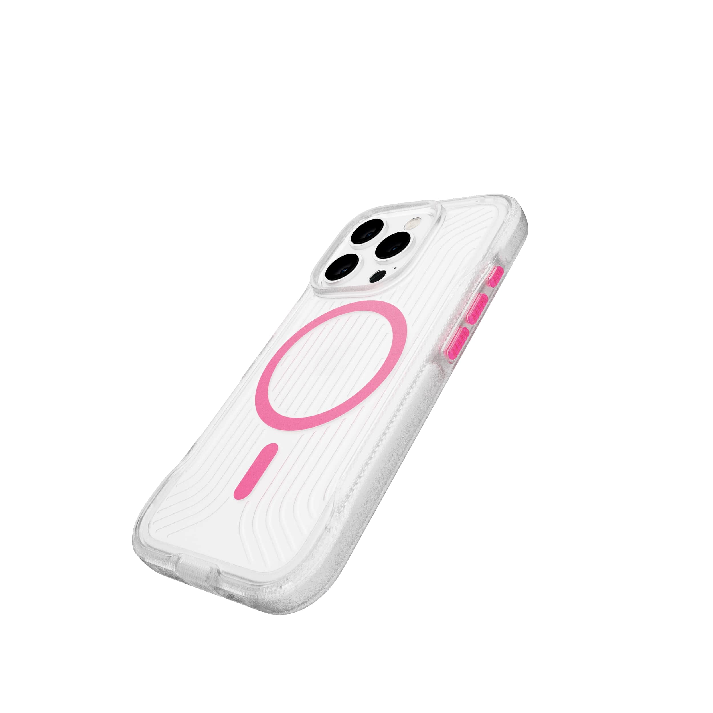 FlexPro - Apple iPhone 16 Pro Case MagSafe Compatible - Neon Pink/Orange Glow in the Dark