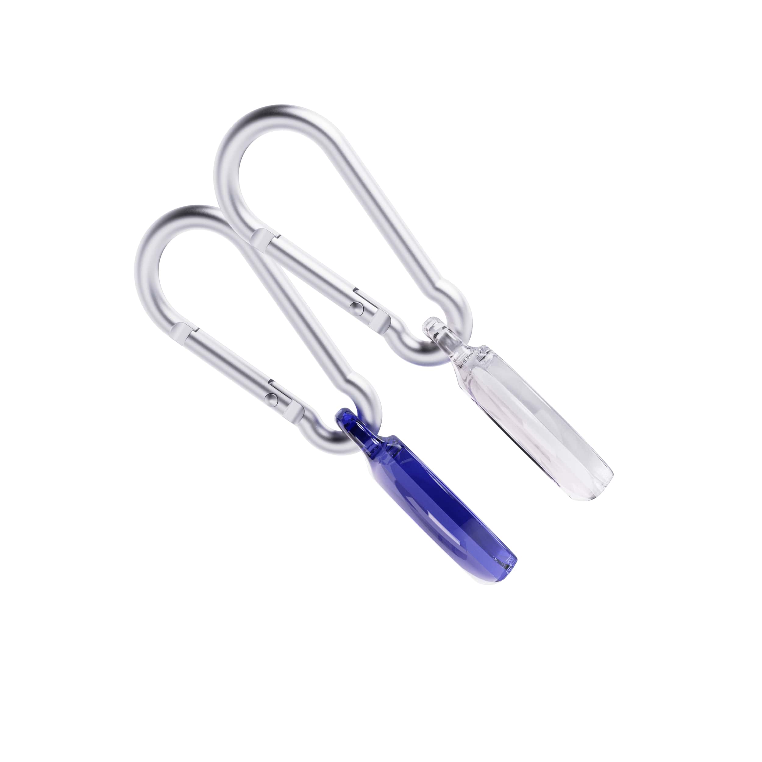 EvoPop - Apple AirTag Case Bundle (x2) - Electric Blue and Clear