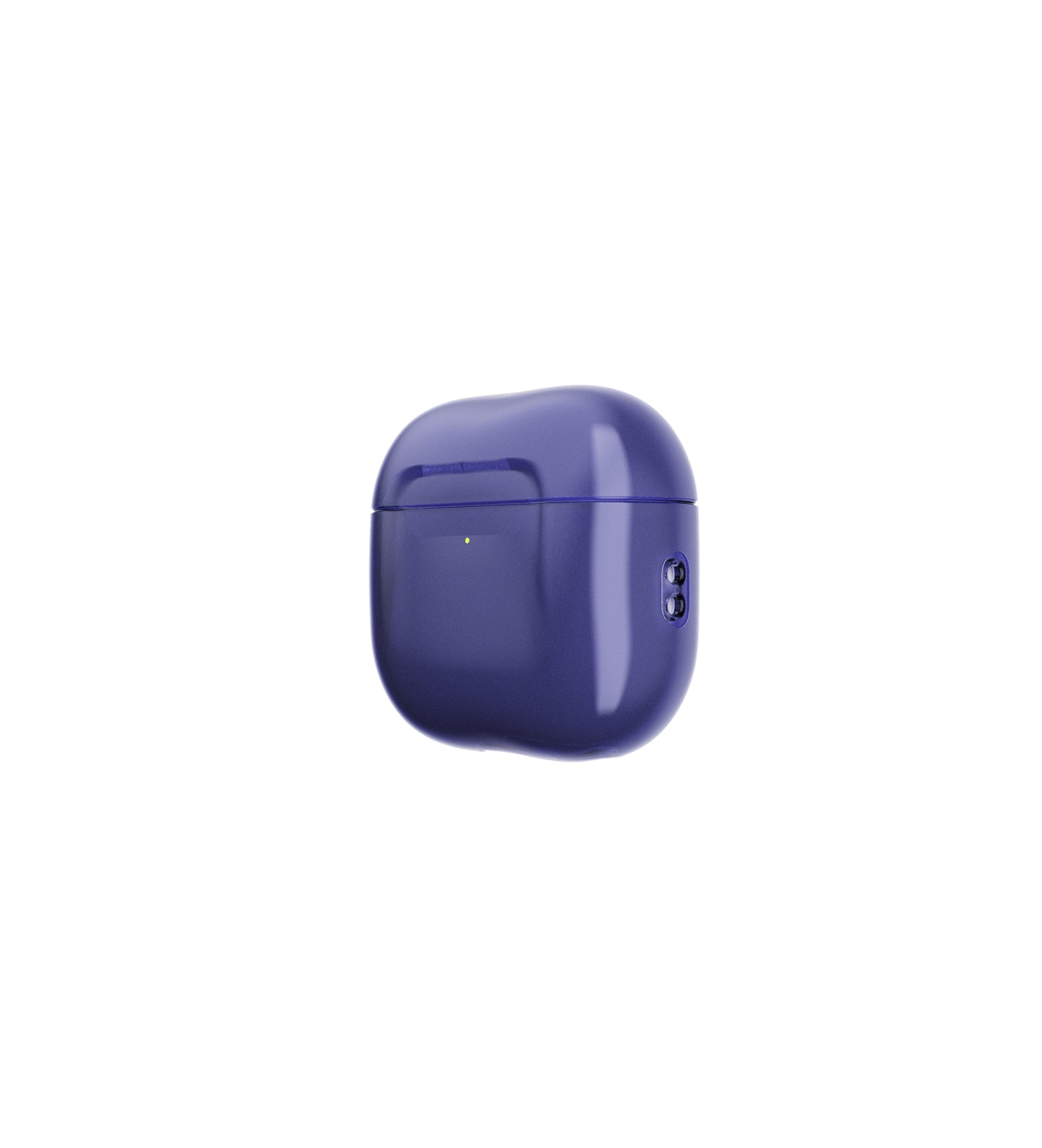 Three-quarter view of front of AirPods case with lid closed#color_future-dusk