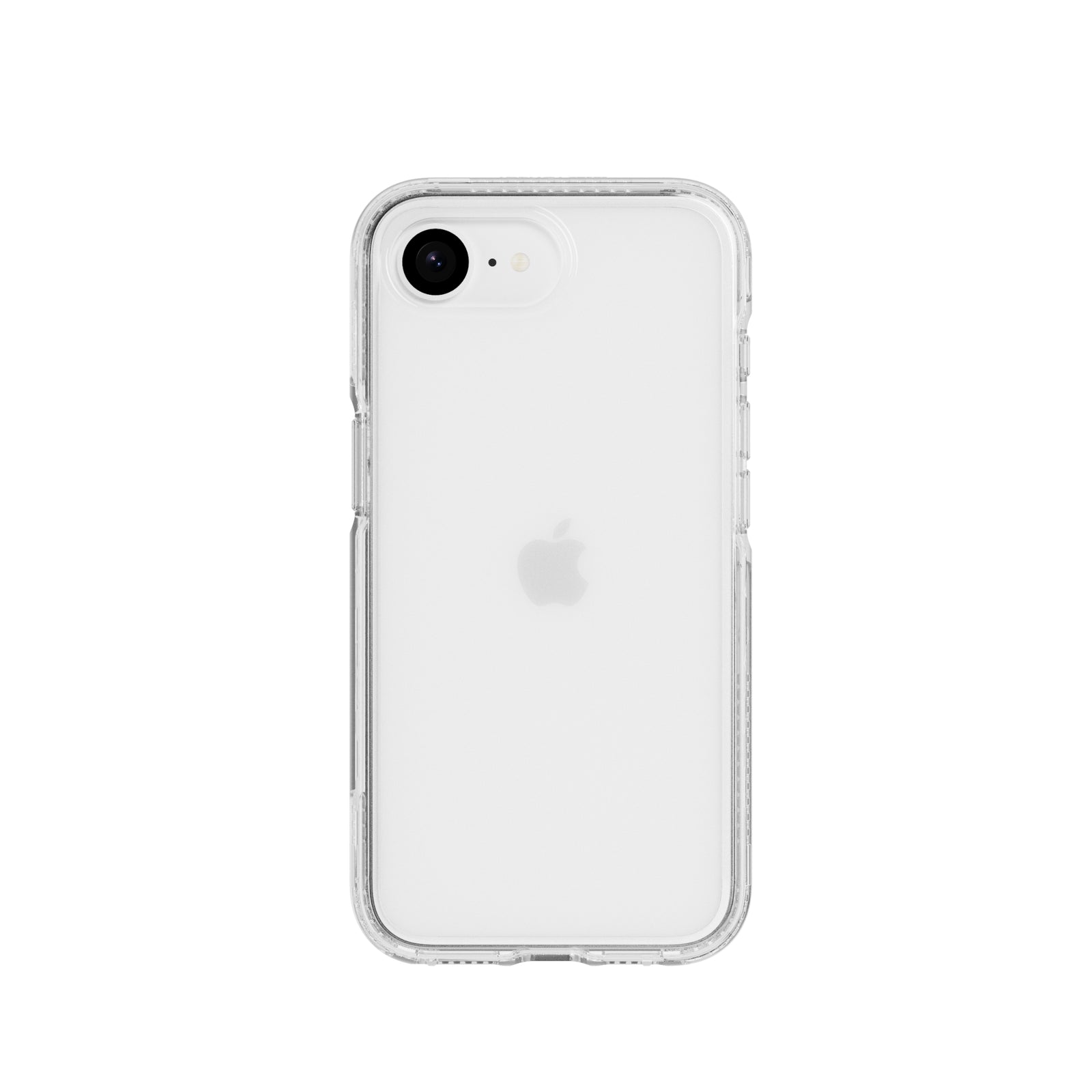 View of the back of the phone case from straight on with phone inside#color_clear