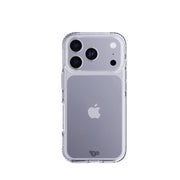 View of the back of the phone case from straight on with phone inside#color_clear