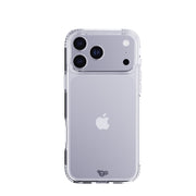View of the back of the phone case from straight on with phone inside#color_clear