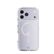 View of the back of the phone case from straight on with phone inside#color_iridescent