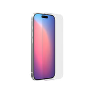 Three-quarter view of device with screen showing and screen protector hovering above screen#color_clear