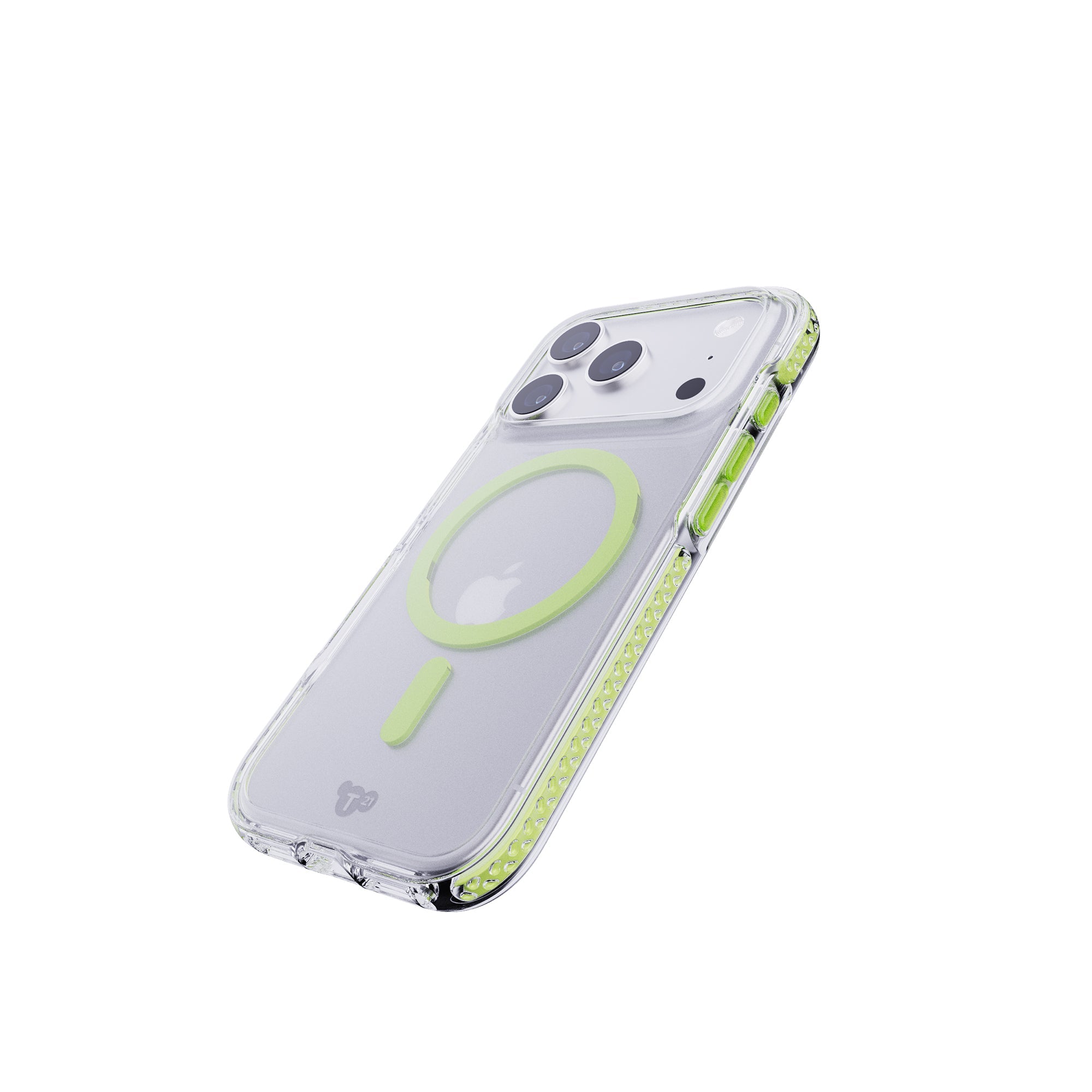 EvoCrystal Glow MagSafe - Apple iPhone 17 Pro Case - Green (Glow-In-The-Dark MagSafe ring)