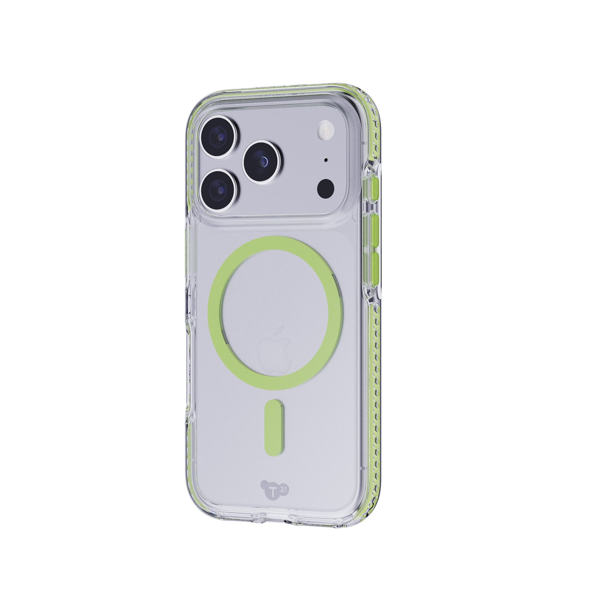 EvoCrystal Glow MagSafe - Apple iPhone 17 Pro Case - Green (Glow-In-The-Dark MagSafe ring)