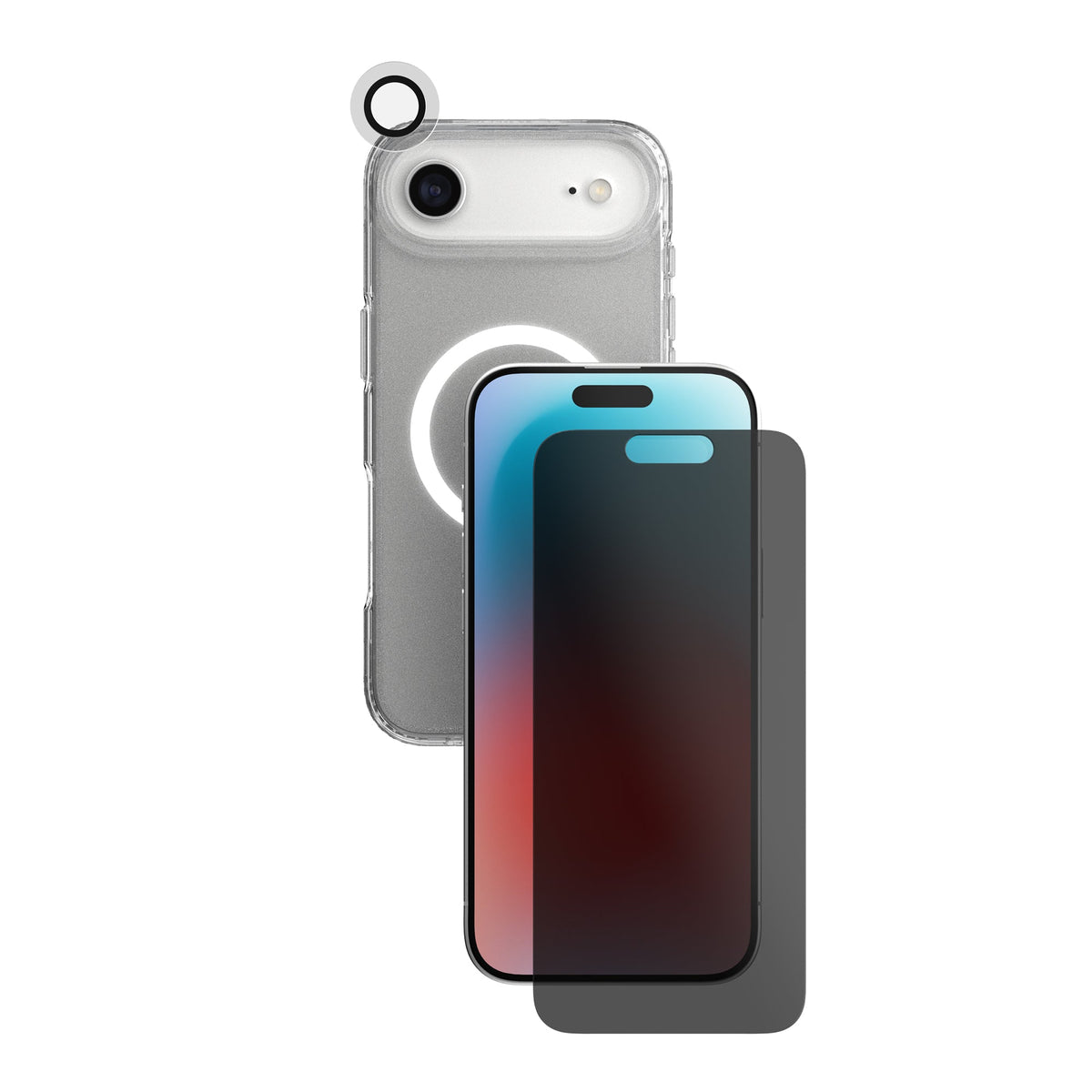 EvoLite Clear MagSafe + Privacy Glass + Camera Protector - Apple iPhone Air Case - Clear/Privacy