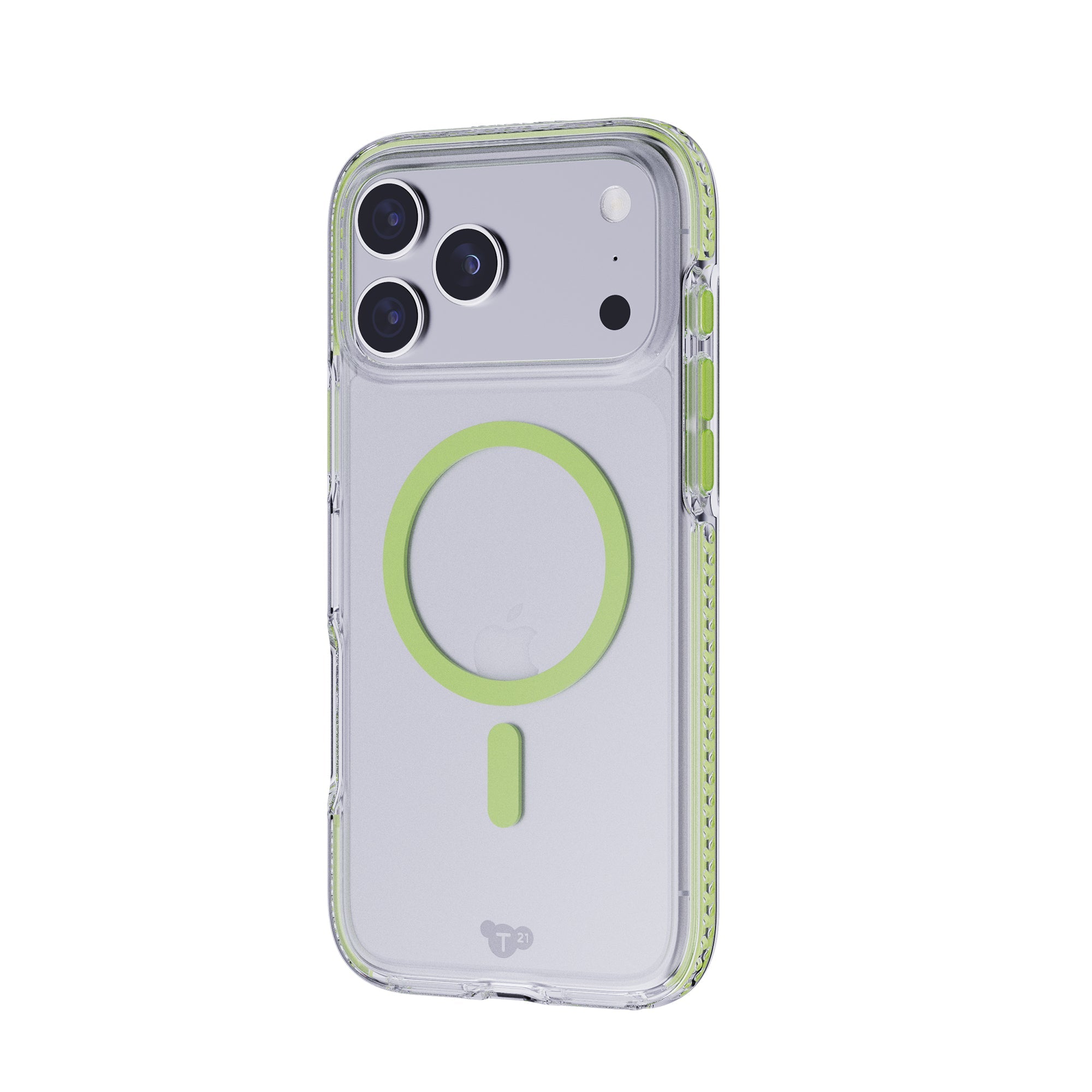 EvoCrystal Glow MagSafe - Apple iPhone 17 Pro Max Case - Green (Glow-In-The-Dark MagSafe ring)