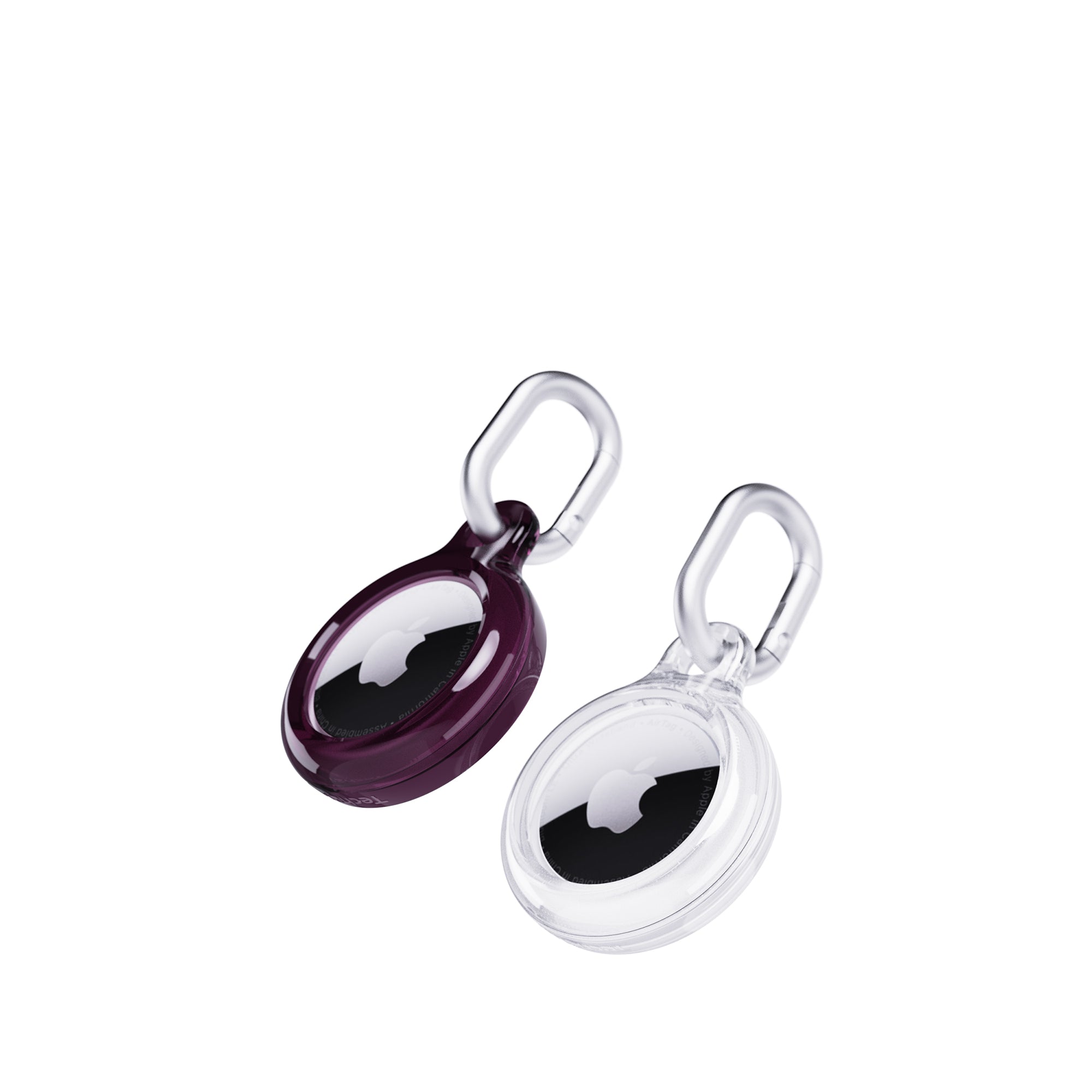 Apple AirTag Case | Tech21 EvoPop (Cherry Lacquer and Clear