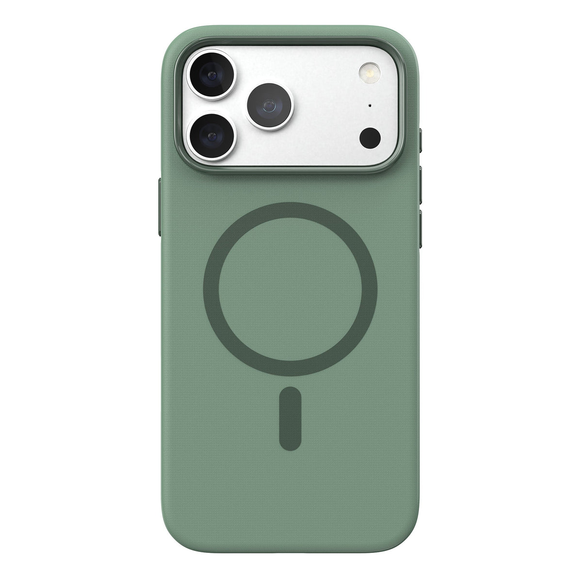 View of the back of the phone case from straight on with phone inside#color_hunter