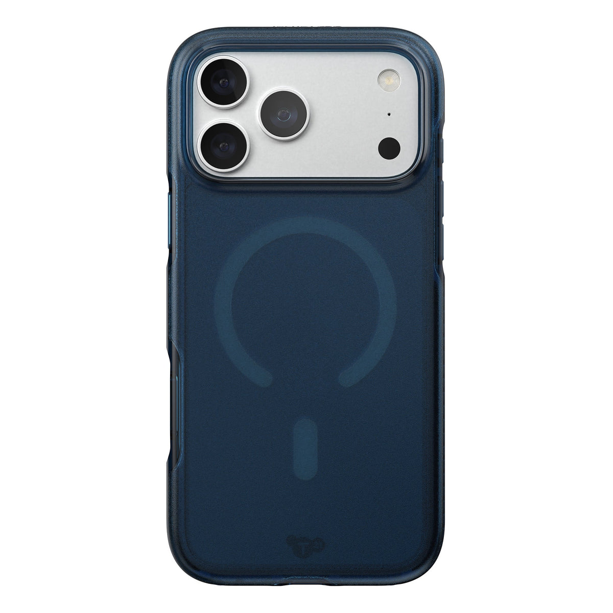 View of the back of the phone case from straight on with phone inside#color_deep-sea-tint