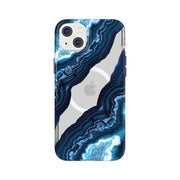 View of the back of the phone case from straight on with phone inside#color_clear-midnight quartz