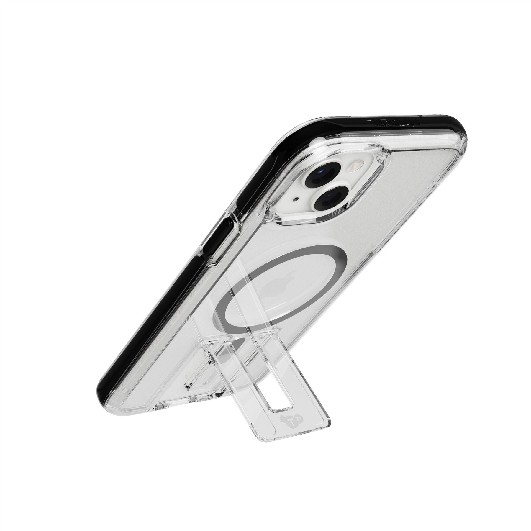 EvoCrystal Kick - Apple iPhone 15 Plus Case MagSafe Compatible - Clear Black