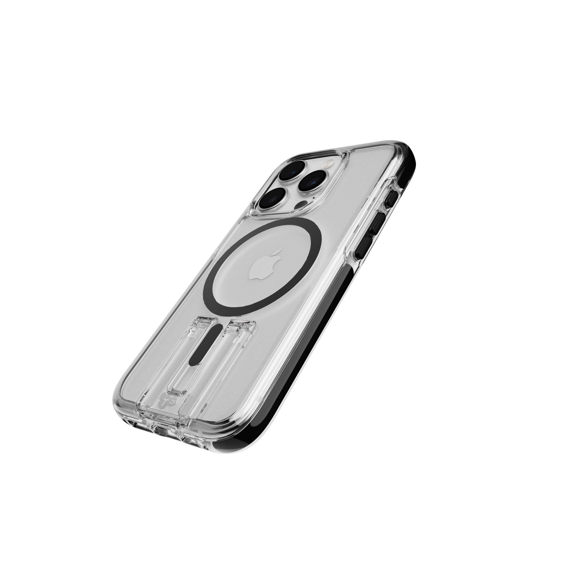 EvoCrystal Kick - Apple iPhone 15 Pro Case MagSafe Compatible - Clear Black