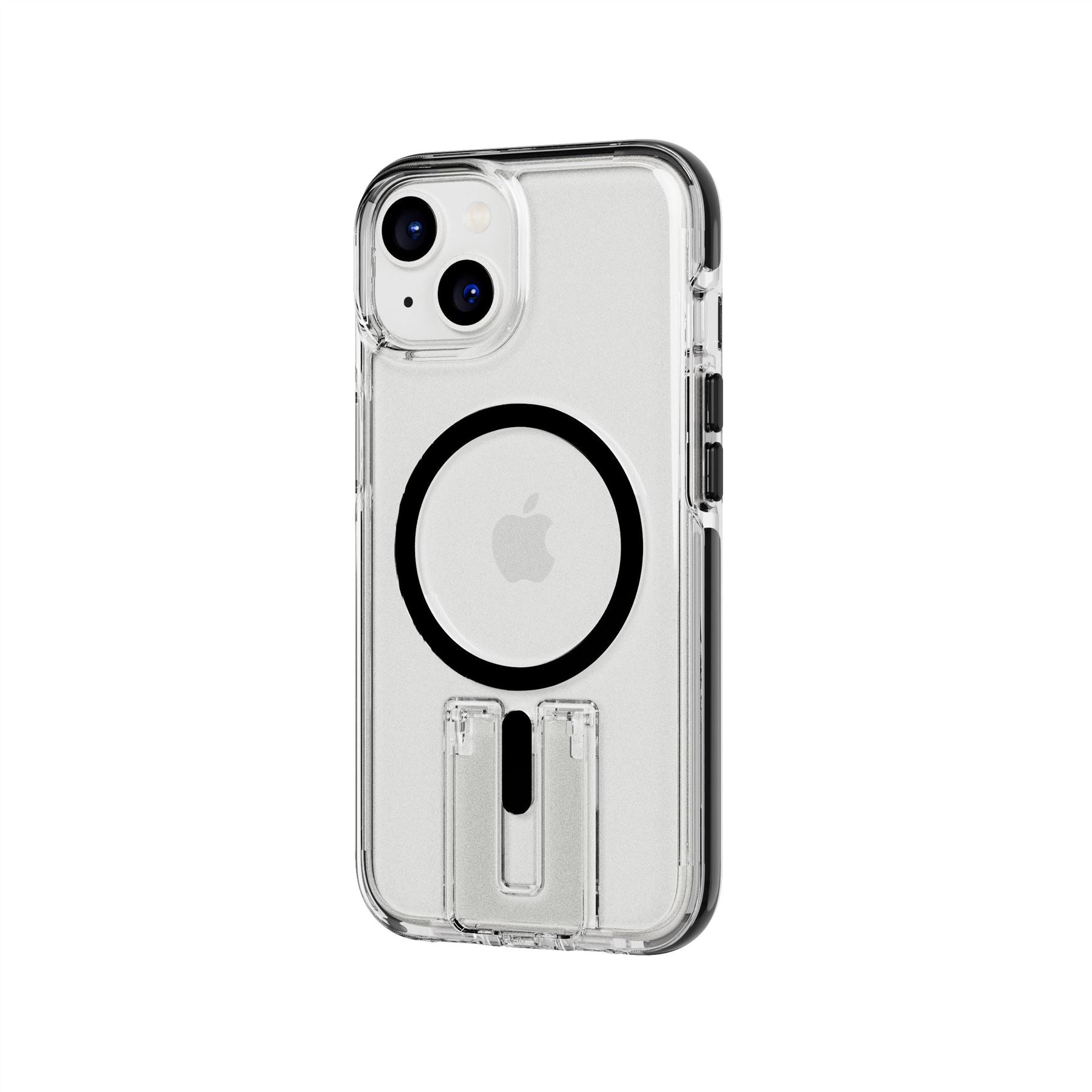 EvoCrystal Kick - Apple iPhone 16E/14 Case MagSafe Compatible - Clear Black