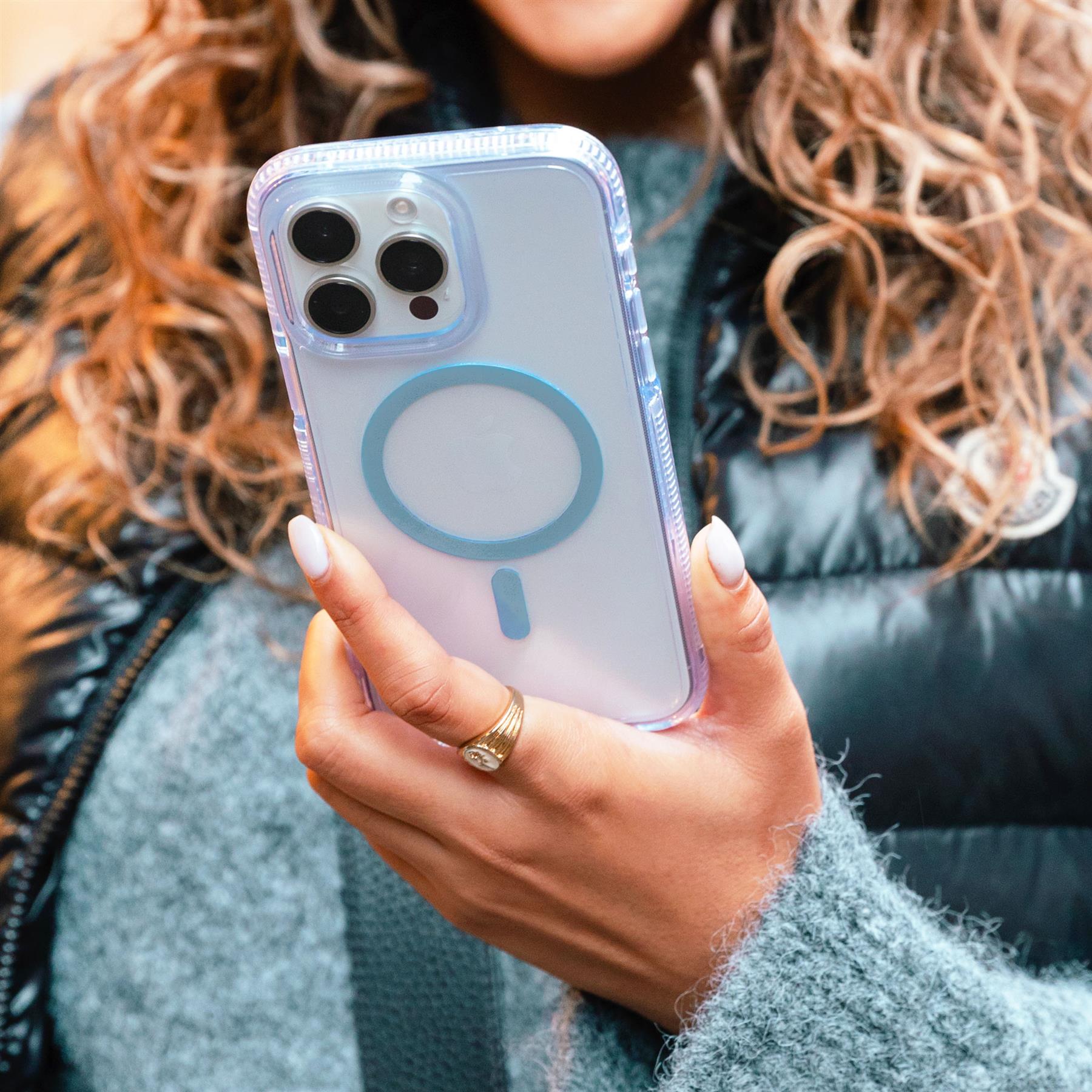 FlexQuartz - Apple iPhone 15 Pro Max Case MagSafe Compatible - Blue