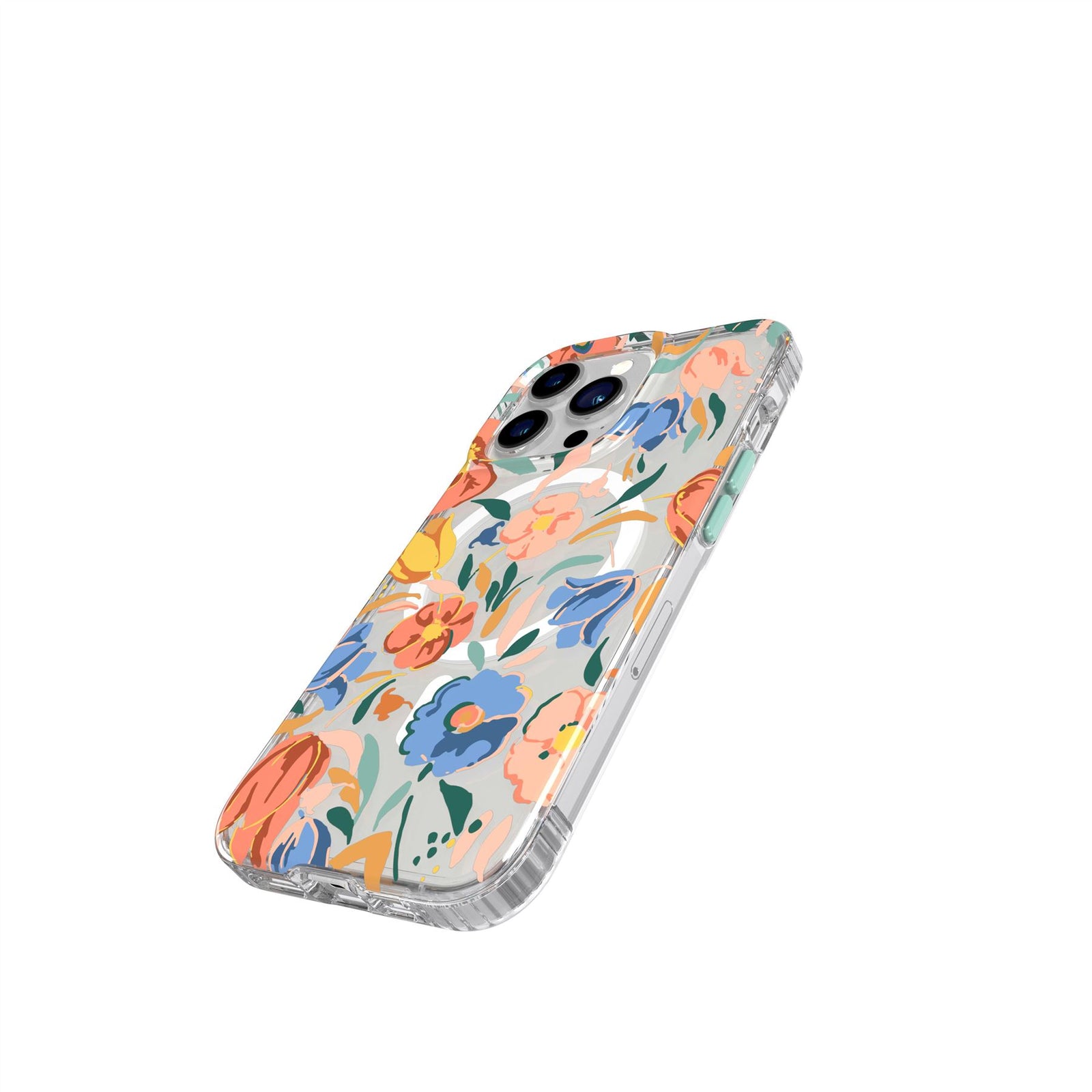 EvoArt - Apple iPhone 13 Pro Case MagSafe Compatible - Peach Tulip