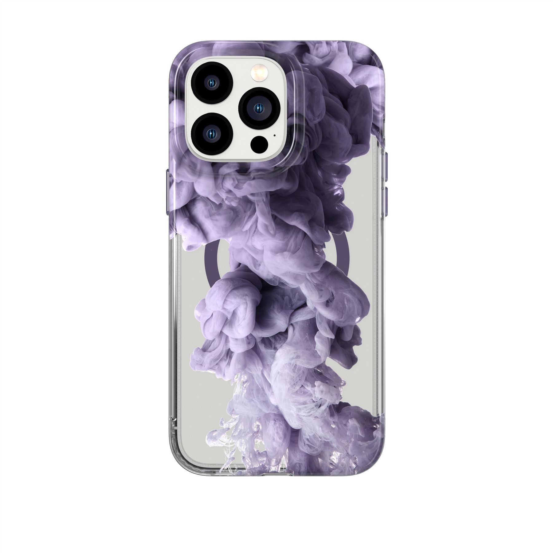 White Marble Purple Marble Loopy Case EvoArt Apple IPhone 14