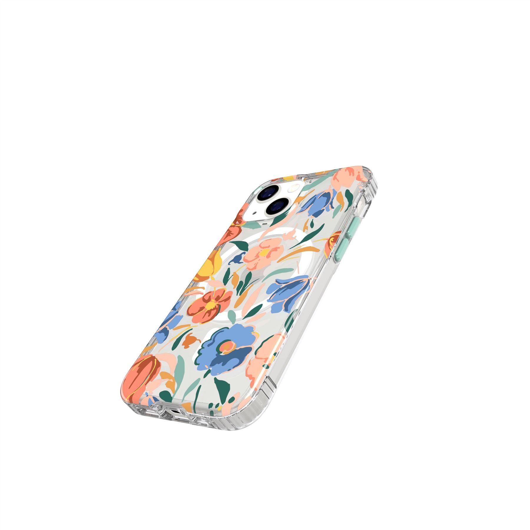 EvoArt - Apple iPhone 13 Mini Case MagSafe Compatible - Peach Tulip