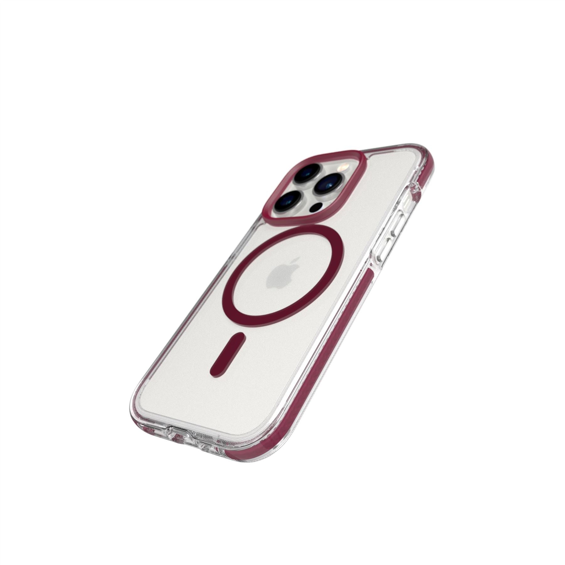 EvoCrystal - Apple iPhone 14 Pro Case MagSafe Compatible - Burgundy