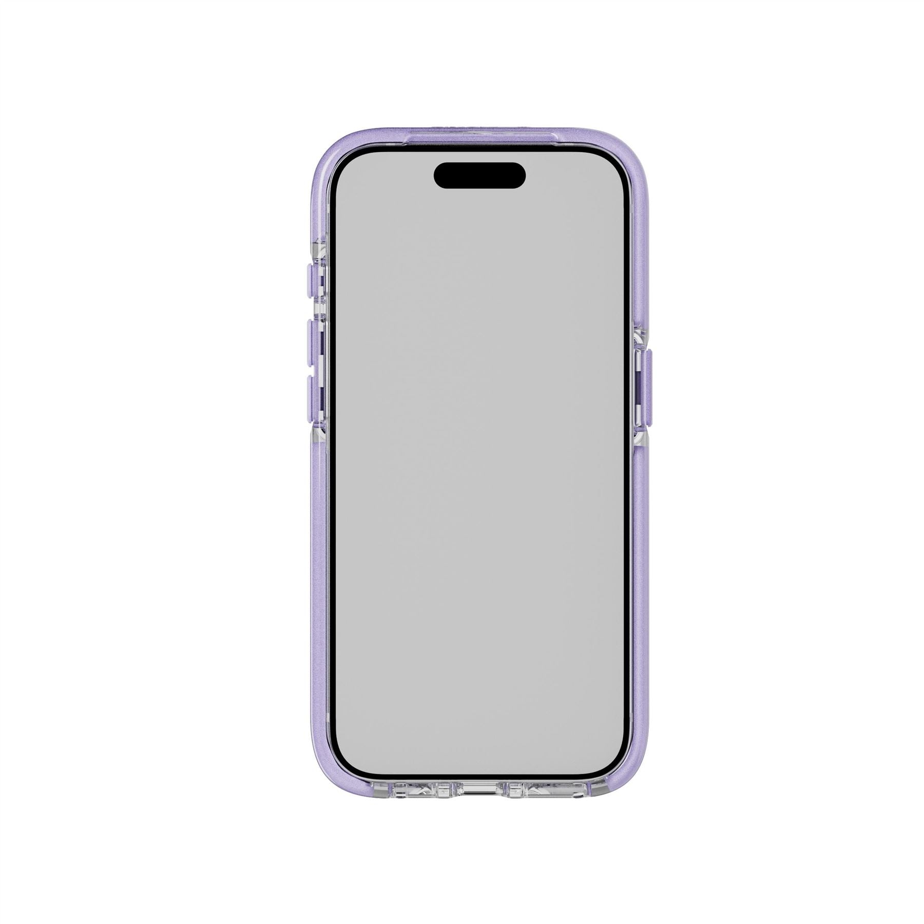Tech21 Evo Crystal Kick Case for iPhone 15 Pro - Compatible with MagSafe - Impact Protection Case - Lilac