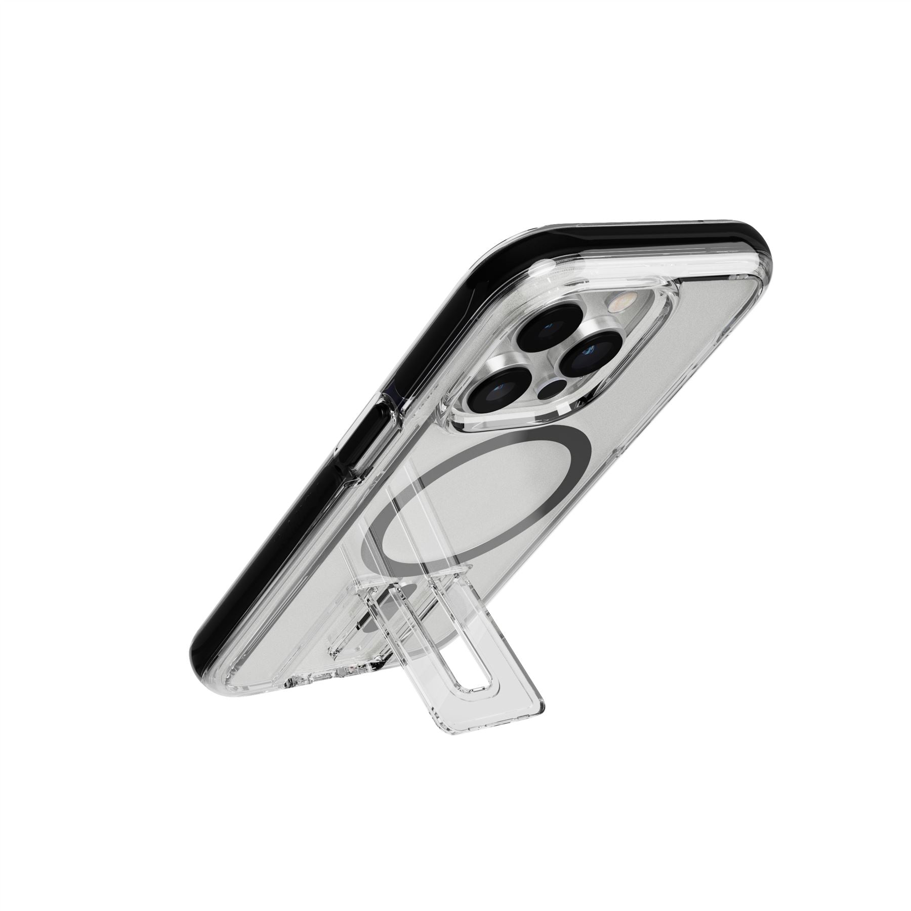 EvoCrystal Kick - Apple iPhone 14 Pro Case MagSafe® Compatible - Clear Black