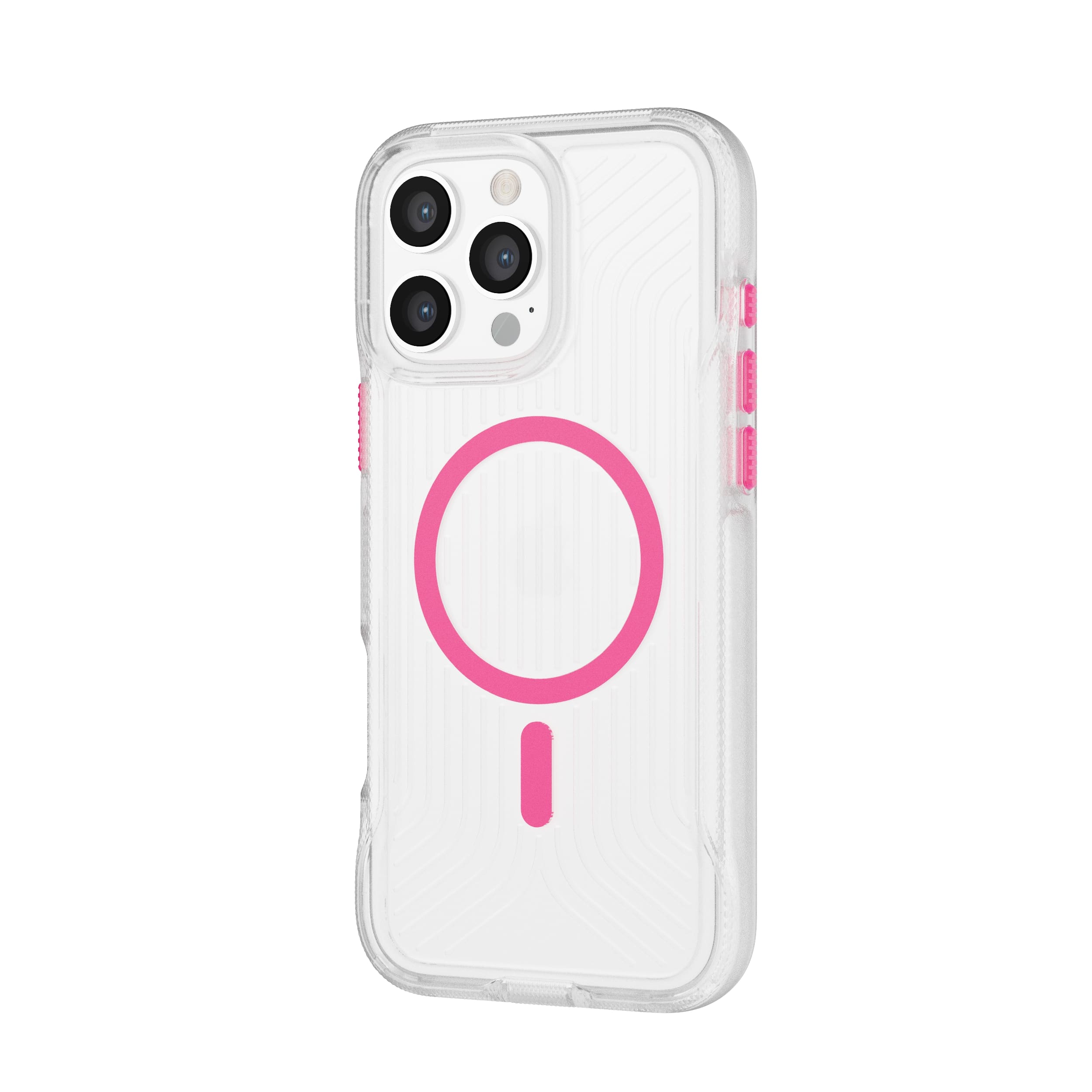 FlexPro - Apple iPhone 16 Pro Max Case MagSafe Compatible - Neon Pink/Orange Glow in the Dark