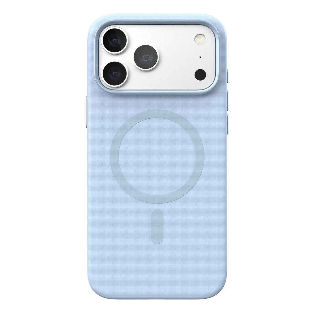 View of the back of the phone case from straight on with phone inside#color_sable