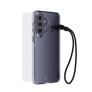 EvoLite Clear + Tempered Glass + Lanyard - Samsung Galaxy A57 5G 3-in-1 Bundle - Clear