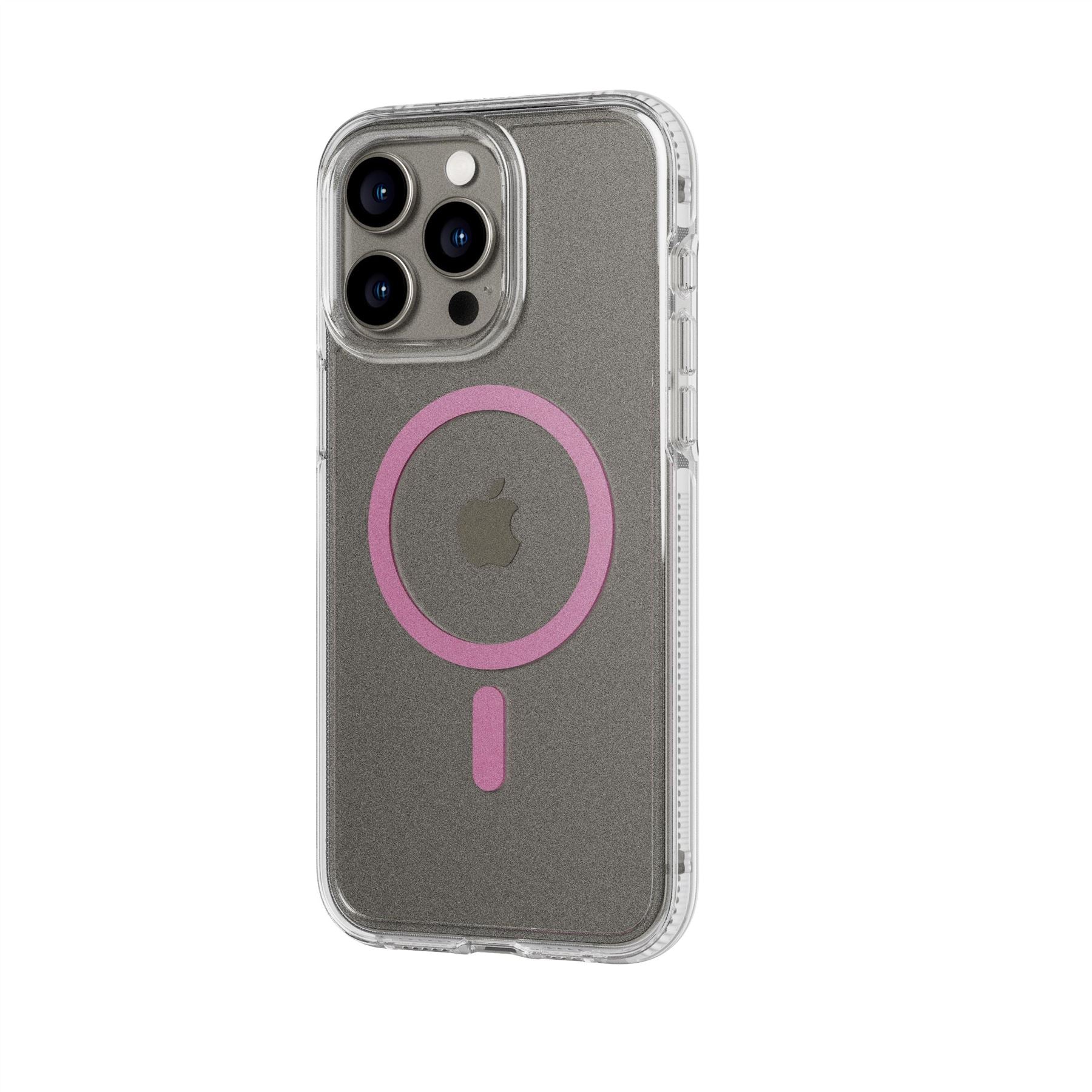 Pink Clear MagSafe iPhone 15 Pro Max case